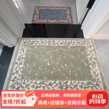 致尚美学欧美式加厚加密地垫 入户门垫脚垫厨房长条垫 卫生间吸水防滑垫 棉麻底-加厚高密【青绿色】 80cm*150cm