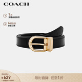 蔻驰（COACH）【品牌直供】女士经典针扣腰带皮带25MM黑色CF272