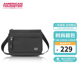 美旅箱包单肩斜挎包时尚休闲挎包通勤旅行包腰包NM2 黑色