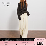 三彩2025冬季新款休闲裤松紧腰宽松直筒裤长裤简约M 奶白色预售[付款15天内]发 M 160/68A 160/68A