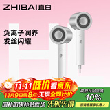 直白负离子吹风机低音护发大风力速干便携家用电吹风智能温控大功率恒温吹风筒生日礼物HL340pro银色