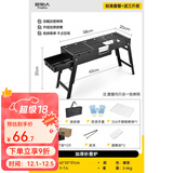 原始人烧烤架户外烧烤炉家用碳烤炉3-7人便携式木炭烧烤架子 加厚烤炉【304烤网】6件套