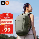 米家小米户外休闲运动双肩包男书包女电脑包轻便登山包旅游包丛林绿