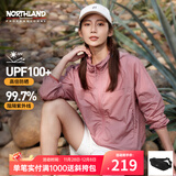 诺诗兰25夏季男女防晒皮肤衣upf100+情侣轻薄透气凉感防晒外套 复古玫瑰色-女 M (165)