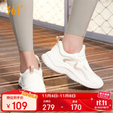 361°运动鞋女秋冬季网布透气健身轻便休闲厚底慢跑步鞋子682232210-6