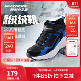 Skechers斯凯奇儿童秋冬休闲男女童二棉鞋轻质加绒保暖靴405222L/302583L 男童/黑色/宝蓝色/BKRY 35
