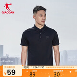 乔丹QIAODAN短袖t恤男运动polo衫夏季透气速干休闲针织上衣男士T恤