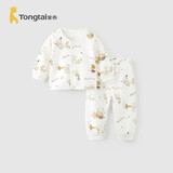 童泰（TONGTAI）宝宝秋衣套装春秋季纯棉婴儿衣服男女童秋裤睡衣家居服绿色110cm