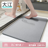 大江硬硅藻泥地垫浴室门口吸水地垫卫生间脚垫浴室垫子防滑39x60cm