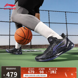 李宁利刃4 V2 黑曜石丨篮球鞋男鞋透气支撑稳定专业比赛鞋ABAU037