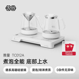 吉谷（K·KOU）底部上水烧水壶恒温电热水壶 烧水煮茶一体机茶桌茶台烧水壶高硼硅玻璃双壶煮茶嵌入式1L TC012A