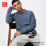 优衣库男女装souffle yarn舒芙蕾圆领针织衫毛衣毛衫479235 66 蓝色 L /175/100A