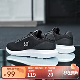 361°运动鞋男秋冬季男鞋网面鞋透气轻便休闲男士跑步鞋耐磨鞋子男 曜石黑/361度白【网面】2270 41