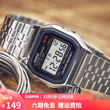 卡西欧（CASIO）手表 经典方块小金表时尚ins复古男表女表情侣表夜光电子表 A159W-N1D 33mm表盘男款