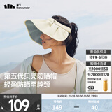 蕉下（beneunder）遮阳帽女帽子防晒帽女太阳帽大帽檐防紫外线空顶帽贝壳帽户外登山 【花瓣型帽檐】高岭白