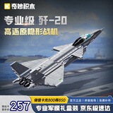 奇妙（keeppley）大国重器长春航展同款军事战机玩具积木模型男孩礼物 歼-20战斗机