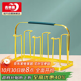 青苹果玻璃杯架子 轻奢金色水杯架 耐热茶杯置物架