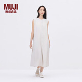 无印良品（MUJI）IDEE 女式 平纹 无袖连衣裙 女装裙子25年夏季 连身裙 GA44CC5S 浅灰色 L (165/88A)