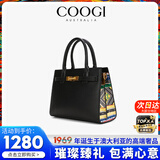 COOGI包包女款轻奢品牌女包凯莉包2026新年跨晚元旦生日礼物送女友老婆 黑色BLACK
