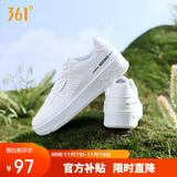 361°运动男鞋秋冬季学生复古厚底增高小白休闲板鞋子男672426611-1