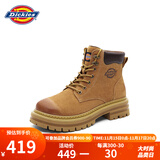 Dickies女士马丁靴高帮时尚情侣靴百搭工装靴女 土黄 男女款-38 