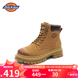 Dickies女士马丁靴高帮时尚情侣靴百搭工装靴女 土黄 女款-35 