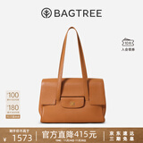 BAGTREE明星同款包包树海豚包轻奢品牌植鞣皮托特包大容量通勤女士电脑包 大号-焦糖色 能装14寸MacBook 高级小众