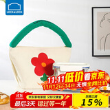 乐扣乐扣（LOCK&LOCK）清新玻璃保鲜盒微波饭盒三件套(630ml*2+便当包)LNG428S602白色