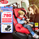 感恩儿童安全座椅 9个月-12岁 钢骨架+isofix硬接口 阿瑞斯 极速红