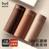 猫人（MiiOW）【美拉德风】男士内裤10A抑菌纯棉内裤男舒适平角内裤短裤 3条装