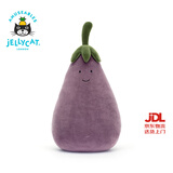 Jellycat活泼茄子可爱公仔毛绒玩偶食物蔬菜玩偶安抚圣诞节生日礼物 活泼茄子 H40 X W22 CM