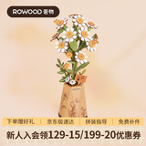 若物木艺繁花洋甘菊积木花女生diy儿童玩具男孩生日礼物女孩