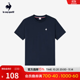 乐卡克法国公鸡夏季圆领短袖T恤 L242UECA0301 藏青色 XL