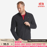 迪卡侬（DECATHLON）保暖户外抓绒衣外套男女运动宽松秋摇粒绒外套冲锋衣内胆 男款-全拉链-黑色 3XL