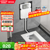 箭牌（ARROW） 隐藏式水箱暗藏蹲便器防溅防臭蹲坑入墙式蹲坑暗装冲水箱套装 高度256带弯前排+枪灰面板水箱