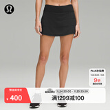lululemon丨Pace Rival 女士运动中腰短裙 速干 芯吸 LW8A78R 黑色 XS /4