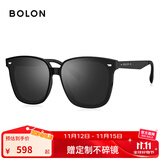 BOLON暴龙眼镜太阳镜防晒墨镜男女款韩版经典方框遮阳镜旅游街拍BL3027 大码BL3037D11-暗黑反光