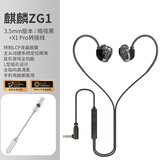 竹林鸟麒麟ZG1电竞耳机有线入耳式手机电脑适用带麦游戏HIFI音质听歌耳塞听声辨位FPS电竞CS三角洲吃鸡 3.5mm版本暗夜黑+x1pro T（无LED灯）