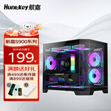 航嘉S960暴风雪全视版海景房电脑机箱台式主机m-atx白色360/240水冷920迷你4070 【新款】S960冰刃版黑色【风扇套餐可免费升级】 单机箱（支持M-ATX主板/360水冷）