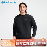 Columbia哥伦比亚卫衣男款25秋冬新品加绒运动圆领套头打底衫AE3505 010 L