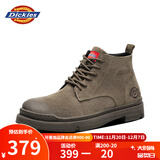 Dickies高帮男靴厚底马丁鞋男士靴子潮男女靴情侣鞋 驼色 42 