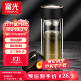 富光男女士双层玻璃杯 支持团购经典简约304茶隔水杯子便携创意泡茶杯