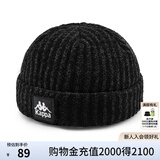 卡帕（Kappa）针织帽情侣男女保暖毛线帽嘻哈瓜皮帽K0BZ8ME05 黑色-990 J