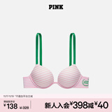 维多利亚的秘密 PINK 圆盘胸内衣2805舒适3/4罩杯聚拢外扩文胸胸罩无痕聚拢 5VS4粉白条纹/绿色肩带 11202805 80B （36B）
