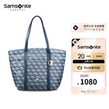 新秀丽（Samsonite）通勤托特包包女包女士手提单肩蓝色印花NO3送女友礼物