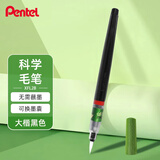 派通（Pentel）科学毛笔 大楷书法软毛笔练字书写 可换芯毛笔 XFL2B 黑色