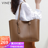 viney牛皮包包女包大容量托特包单肩包手提包生日礼物高级感送女友老婆