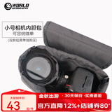 世界地理真皮背包男士复古休闲双肩包笔记本电脑15.6英寸旅行帆布学生书包 小号相机内胆包