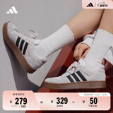 adidas「小锯齿」D-PAD CLASSIC美高风篮球风板鞋男女阿迪达斯   浅灰/黑色/浅猩红   40.5