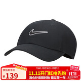 耐克NIKE运动配饰男女太阳帽棒球帽CLUB CAP帽子FB5369-010黑L/XL